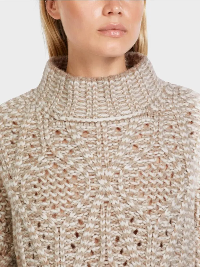 Strick Damen Marc Cain Oversized Sweater Knitted In Germany Offwhite