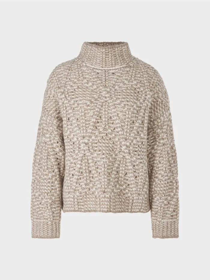 Strick Damen Marc Cain Oversized Sweater Knitted In Germany Offwhite