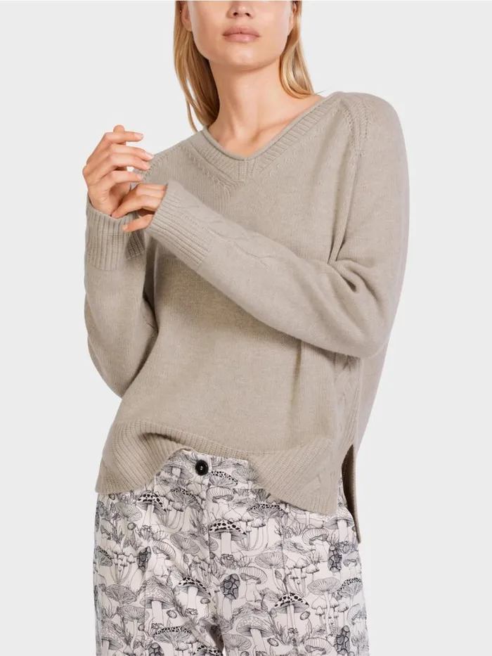 Strick Damen Marc Cain Sweater Mit Kaschmir 034Rethink Together034 Dark Sand