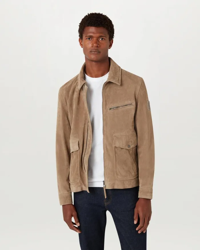 Suede and Shearling Jackets Men Belstaff Patterson Jacket Washed Sand Suede and Shearling Jackets Men Belstaff Patterson Jacket Washed Sand