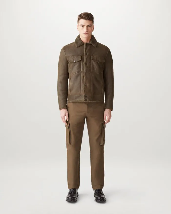 Suede and Shearling Jackets Men Belstaff Piston Jacket Clay Brown Suede and Shearling Jackets Men Belstaff Piston Jacket Clay Brown