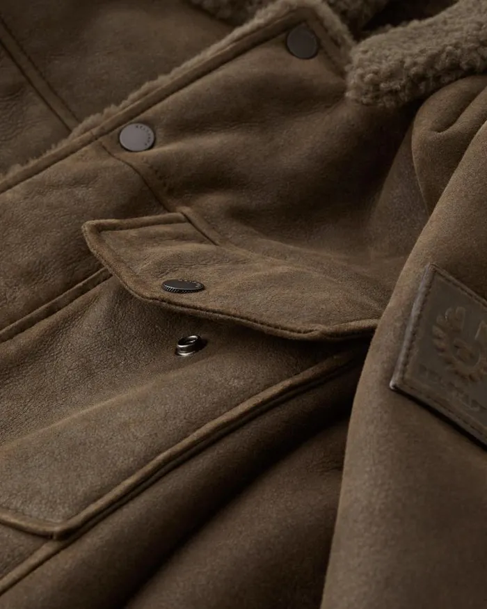 Suede and Shearling Jackets Men Belstaff Piston Jacket Clay Brown Suede and Shearling Jackets Men Belstaff Piston Jacket Clay Brown