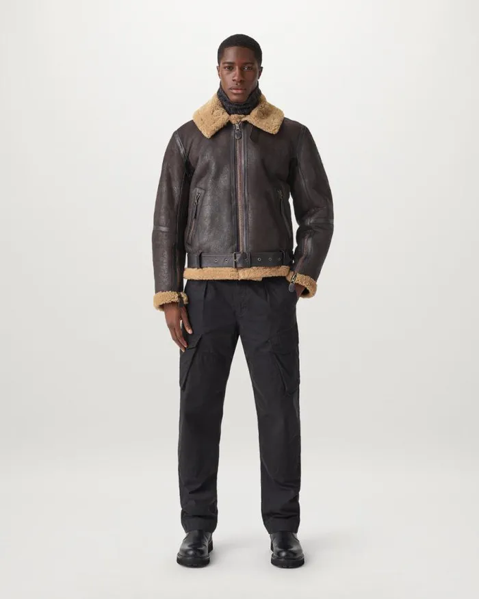 Suede and Shearling Jackets Men Belstaff Wilder Jacket Ebonydark Sandstone Suede and Shearling Jackets Men Belstaff Wilder Jacket Ebonydark Sandstone