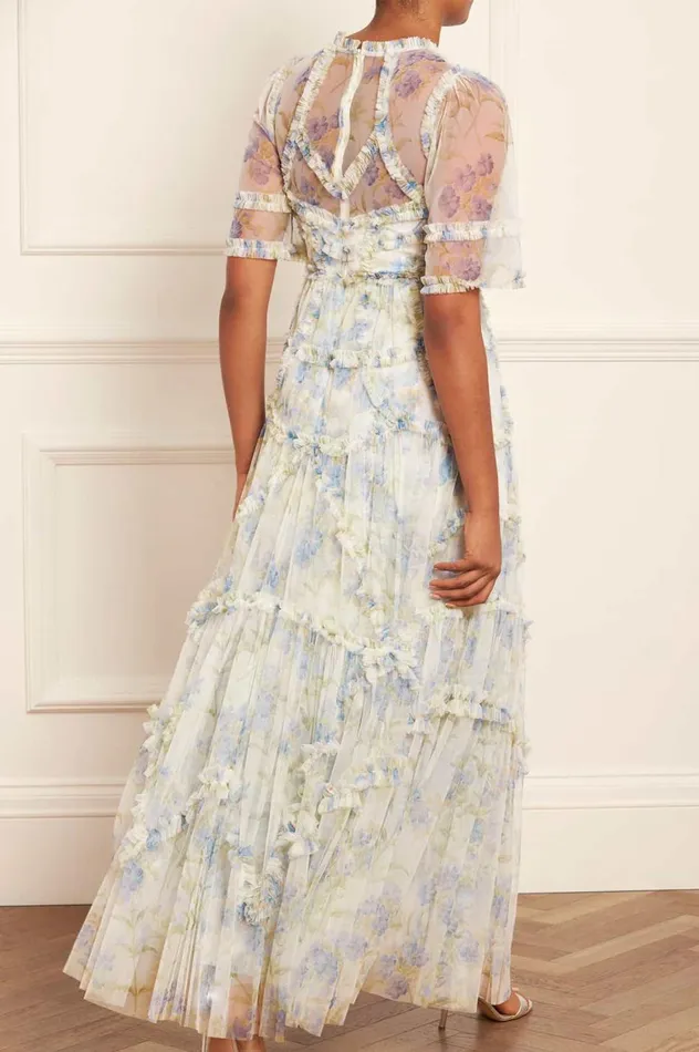 Summer Posy Short Sleeve Gown Multi Women Needle and Thread Dresses