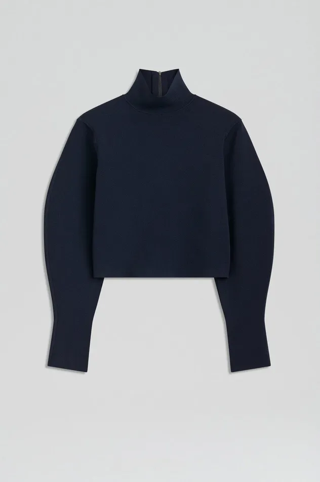 Sweaters CREPE KNIT COCOON SLEEVE SWEATER NAVY Scanlan Theodore Women Sweaters CREPE KNIT COCOON SLEEVE SWEATER NAVY Scanlan Theodore Women