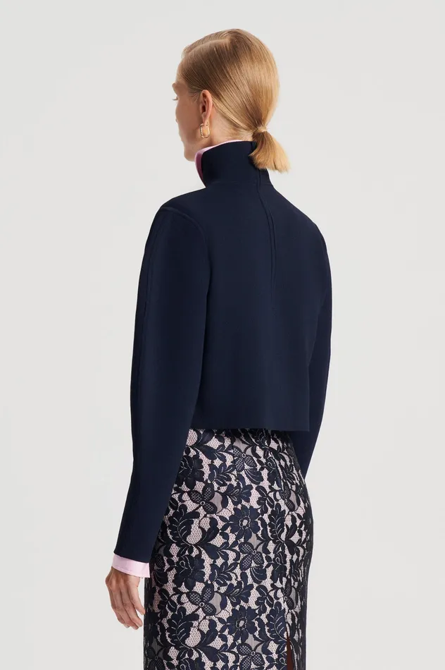 Sweaters CREPE KNIT COCOON SLEEVE SWEATER NAVY Scanlan Theodore Women Sweaters CREPE KNIT COCOON SLEEVE SWEATER NAVY Scanlan Theodore Women