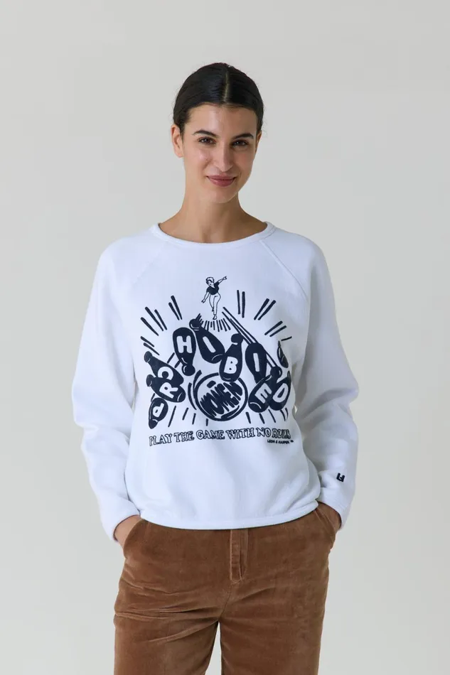 Sweatshirts Women Leon and Harper Shine Bowling Sweatshirt White