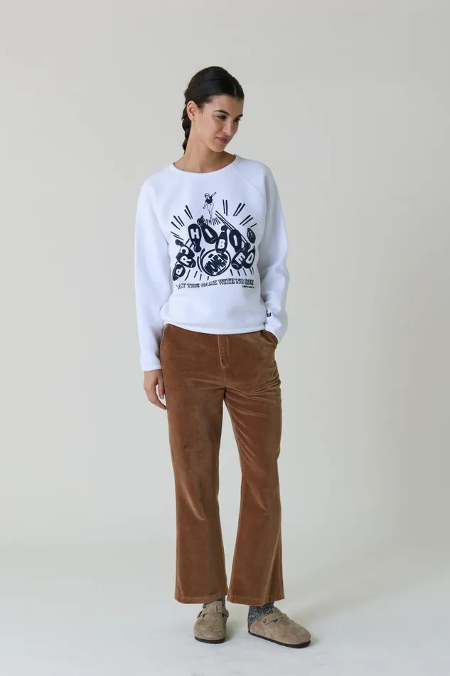 Sweatshirts Women Leon and Harper Shine Bowling Sweatshirt White