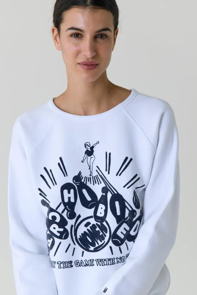 Sweatshirts Women Leon and Harper Shine Bowling Sweatshirt White