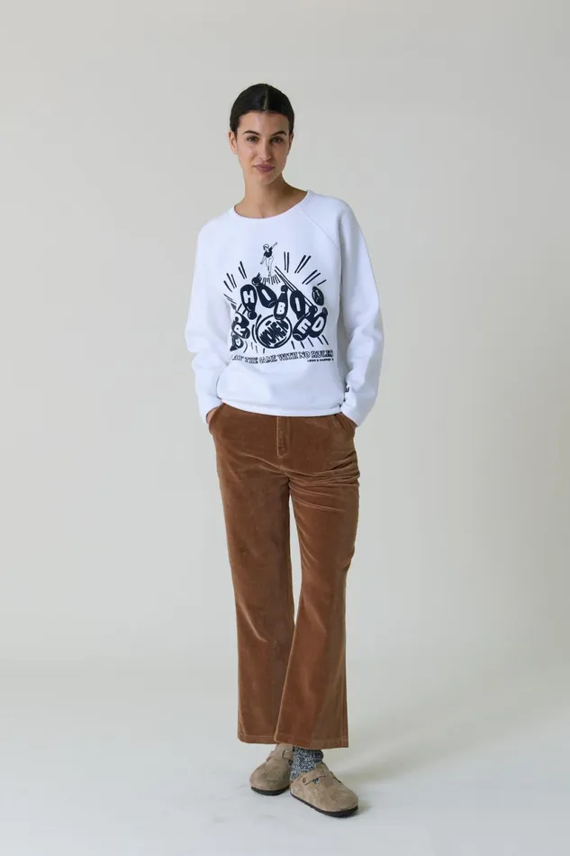 Sweatshirts Women Leon and Harper Shine Bowling Sweatshirt White