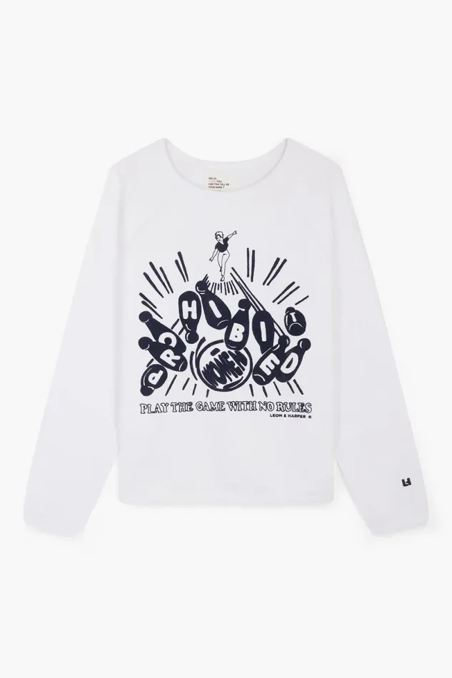 Sweatshirts Women Leon and Harper Shine Bowling Sweatshirt White