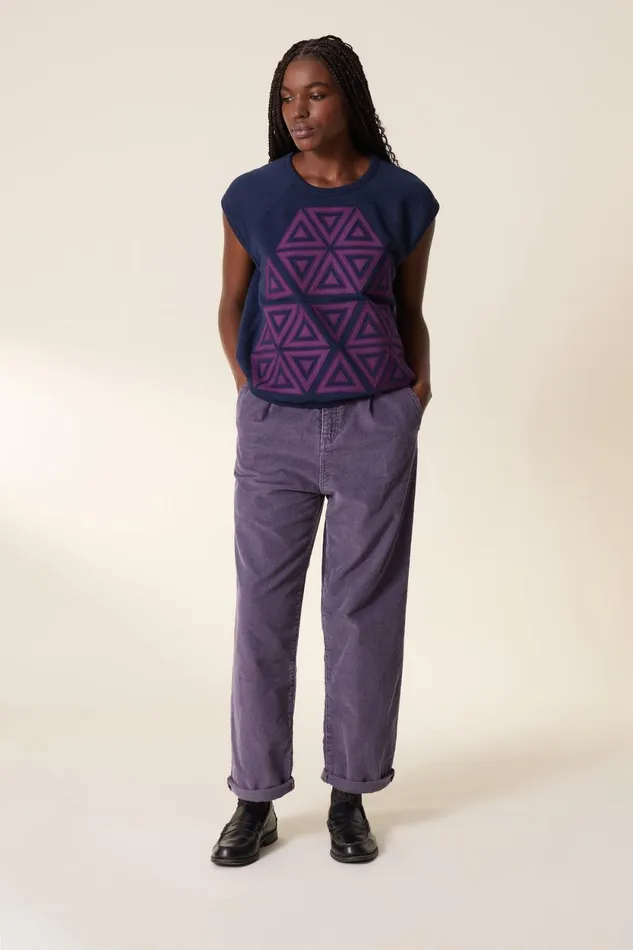 Sweatshirts Women Leon and Harper Sirop Triangle Sweatshirt Navy