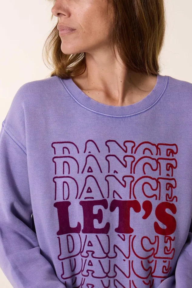 Sweatshirts Women Leon and Harper Sorbet Lets Sweatshirt Lilac