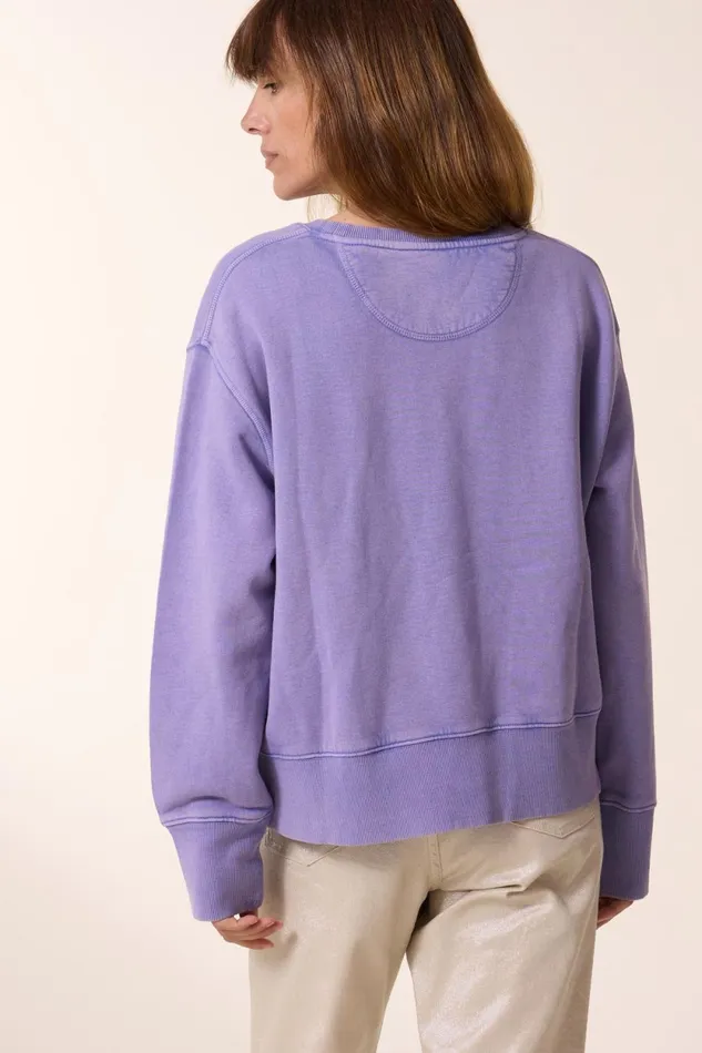 Sweatshirts Women Leon and Harper Sorbet Lets Sweatshirt Lilac