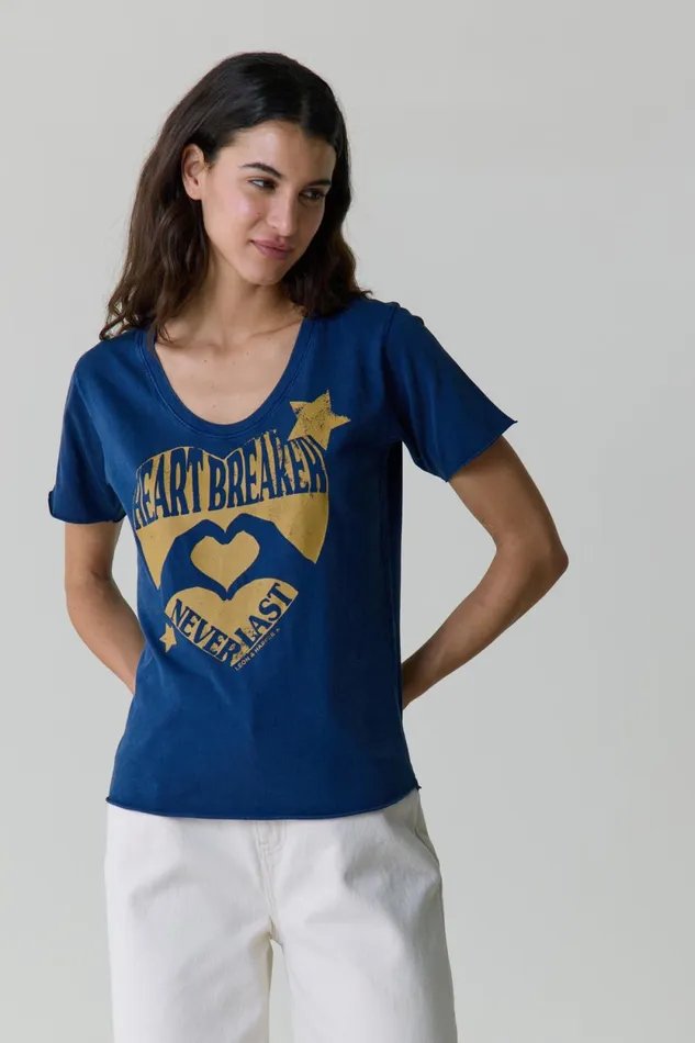 TShirts and Tops Women Leon and Harper Tizia Heart TShirt Navy