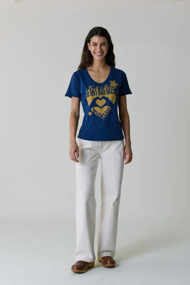TShirts and Tops Women Leon and Harper Tizia Heart TShirt Navy