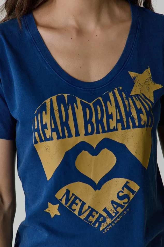 TShirts and Tops Women Leon and Harper Tizia Heart TShirt Navy