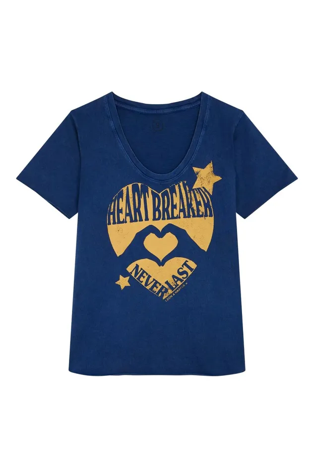 TShirts and Tops Women Leon and Harper Tizia Heart TShirt Navy