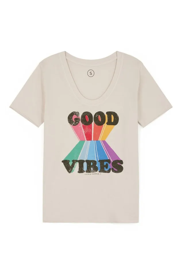 TShirts and Tops Women Leon and Harper Tizia Vibes Tshirt Stone