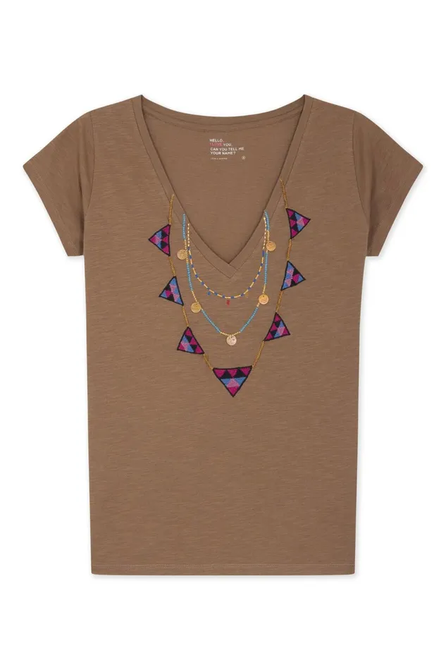 TShirts and Tops Women Leon and Harper Tonton Brodery TShirt Sage