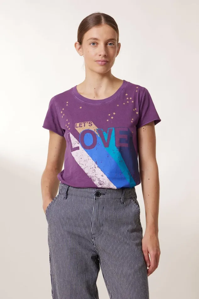 TShirts and Tops Women Leon and Harper Toro Lets TShirt Purple
