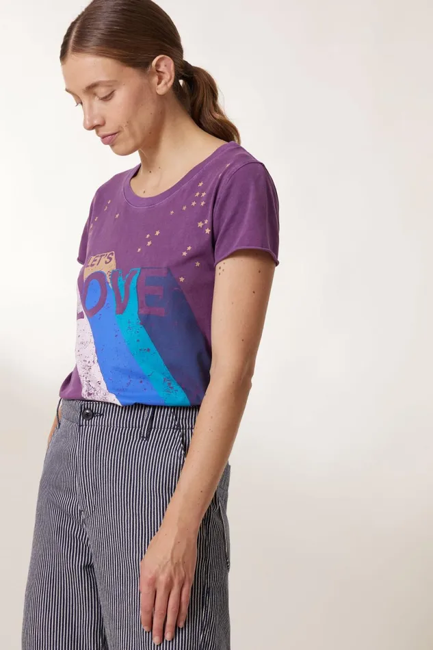 TShirts and Tops Women Leon and Harper Toro Lets TShirt Purple