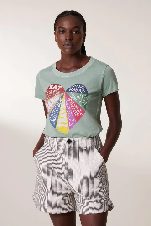 TShirts and Tops Women Leon and Harper Toro Sing Tshirt Aqua