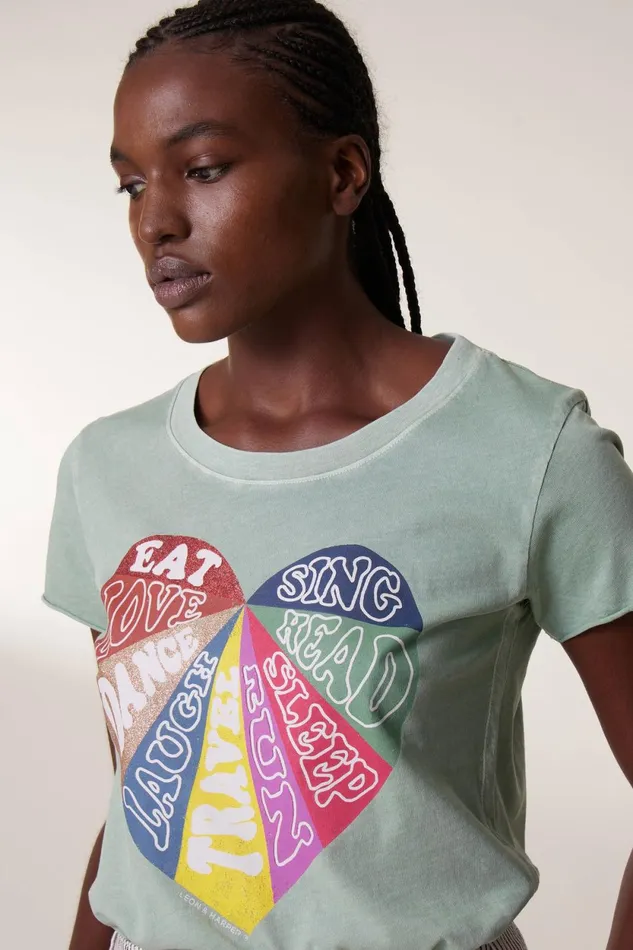 TShirts and Tops Women Leon and Harper Toro Sing Tshirt Aqua
