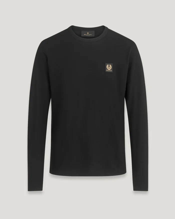 TShirts Men Belstaff Belstaff Long Sleeved TShirt Black
