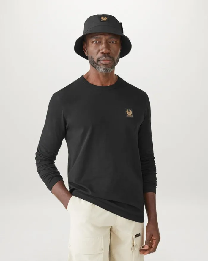 TShirts Men Belstaff Belstaff Long Sleeved TShirt Black
