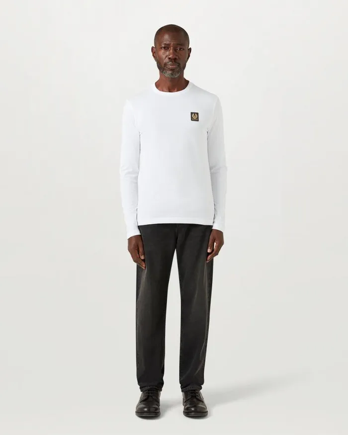 TShirts Men Belstaff Belstaff Long Sleeved TShirt White TShirts Men Belstaff Belstaff Long Sleeved TShirt White