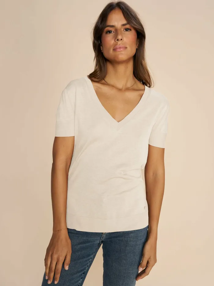 Tees Women MMSink OSS Tee Ecru MOS MOSH Tees Women MMSink OSS Tee Ecru MOS MOSH