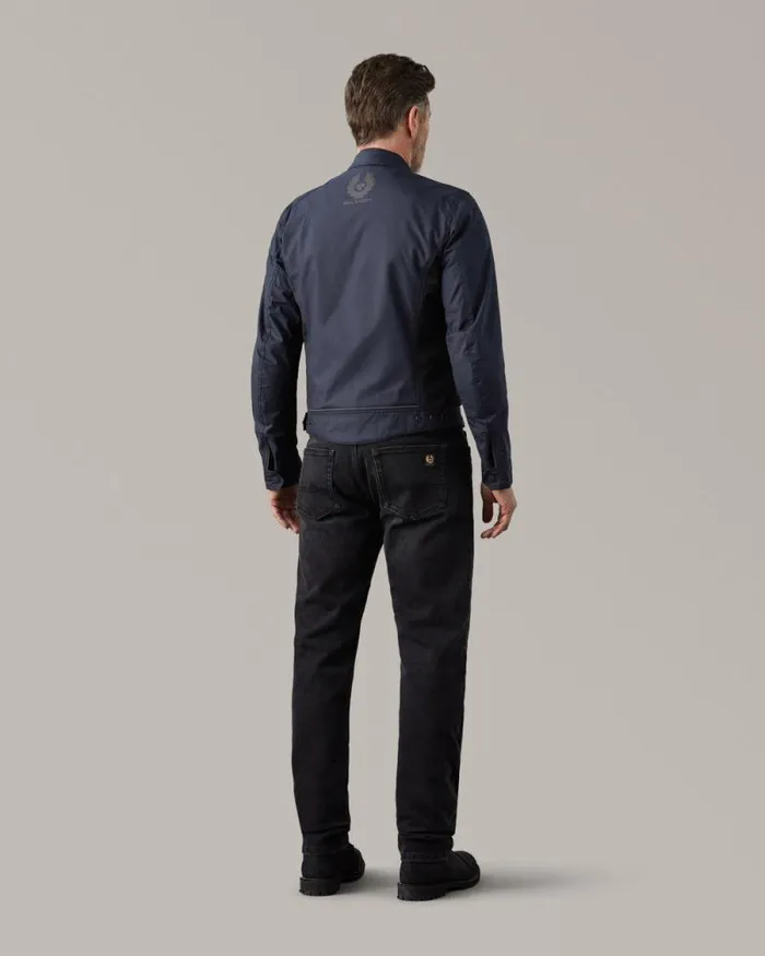 Textile Motorcycle Jackets Men Belstaff Temple Motorcycle Jacket Dark Navy