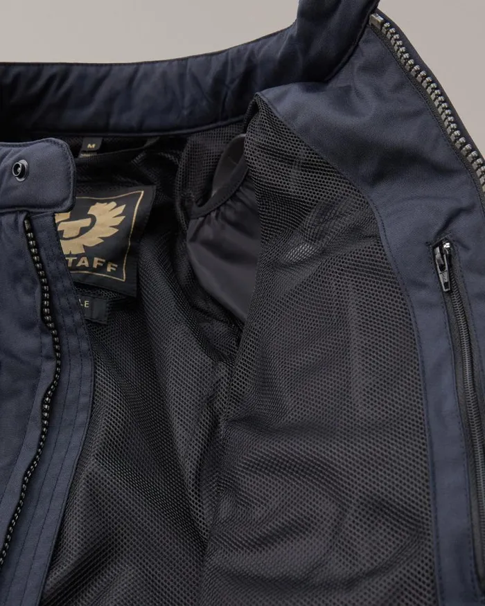 Textile Motorcycle Jackets Men Belstaff Temple Motorcycle Jacket Dark Navy