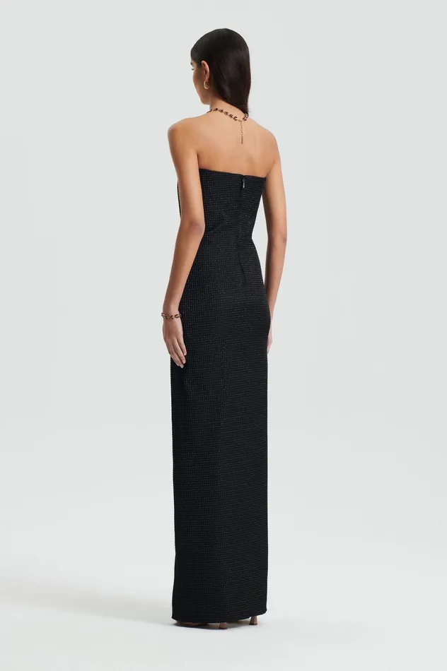 TINSEL GINGHAM GOWN BLACK Dresses Scanlan Theodore Women