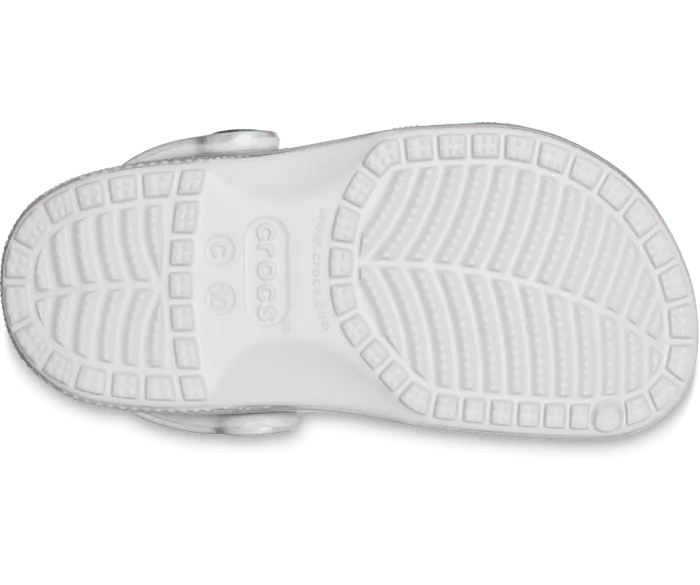 Toddler Classic Metallic Clog Silver Metallic Kids Crocs Clogs
