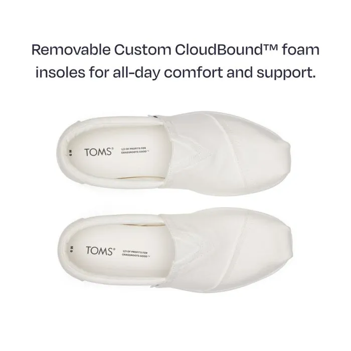 Toms Alpargatas Alp FWD White Recycled Cotton Canvas 8211 Men