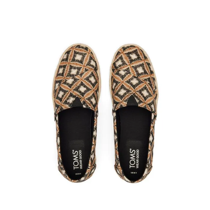 Toms Alpargatas Alpargata Rope 20 Espadrille Geometric Black 8211 Women Toms Alpargatas Alpargata Rope 20 Espadrille Geometric Black 8211 Women