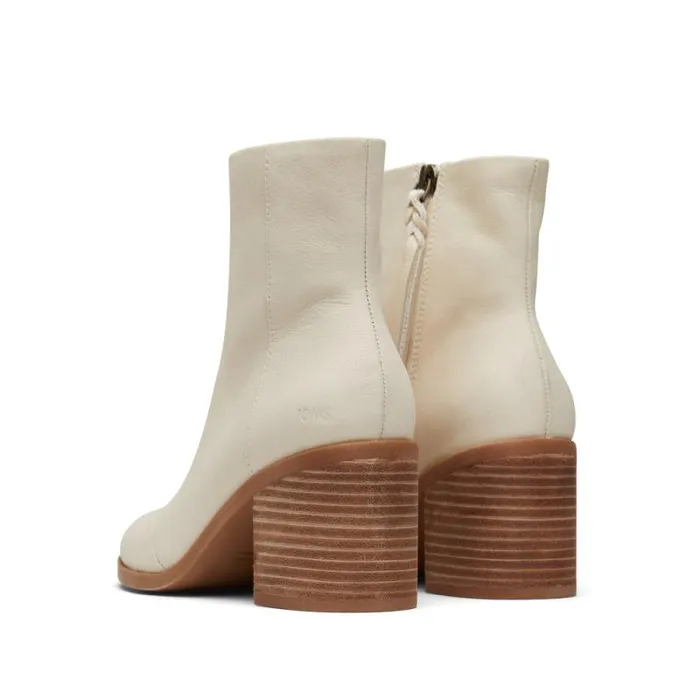 Toms Boots and Booties Evelyn Heeled Boot Leather Light Sand 8211 Women Toms Boots and Booties Evelyn Heeled Boot Leather Light Sand 8211 Women