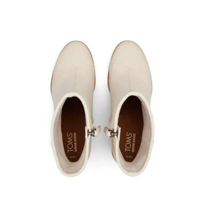 Toms Boots and Booties Evelyn Heeled Boot Leather Light Sand 8211 Women Toms Boots and Booties Evelyn Heeled Boot Leather Light Sand 8211 Women