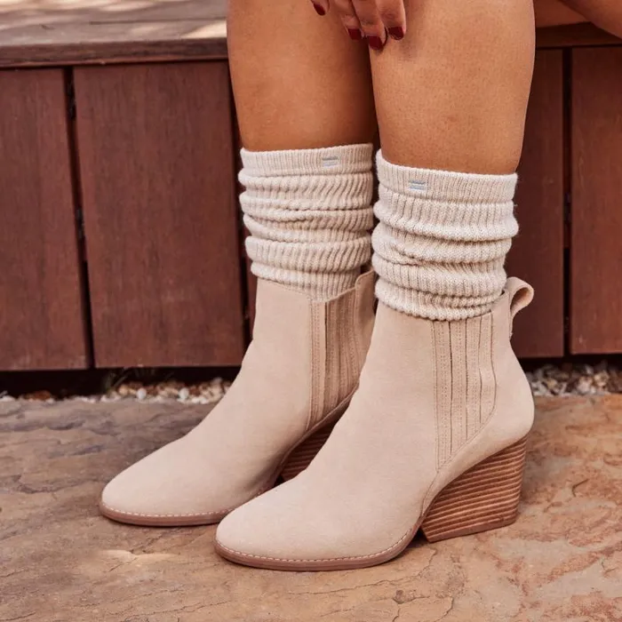 Toms Boots and Booties Noa Ankle Boot Natural Suede 8211 Women