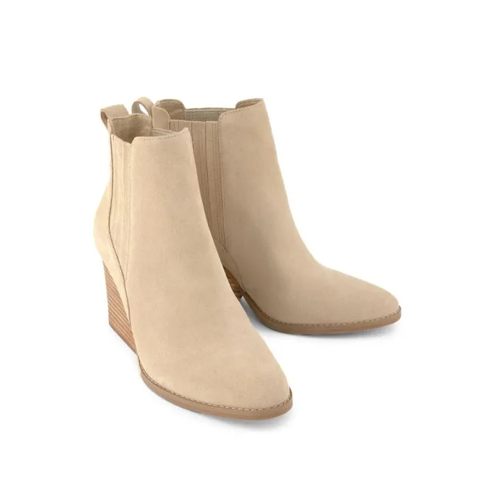 Toms Boots and Booties Noa Ankle Boot Natural Suede 8211 Women