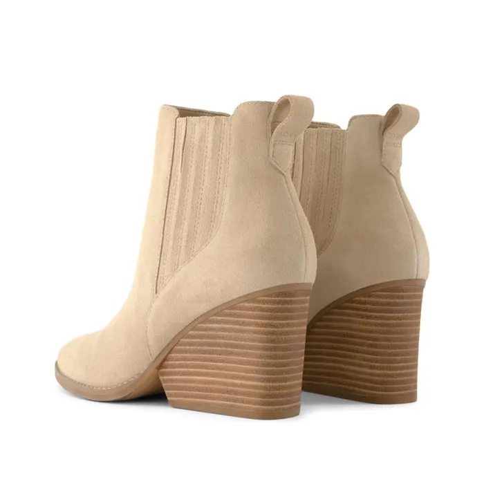 Toms Boots and Booties Noa Ankle Boot Natural Suede 8211 Women