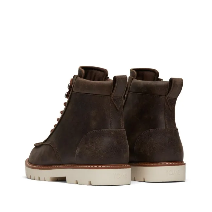 Toms Dress Casual Palomar Boot Dark Brown Water Resistant Leather 8211 Men