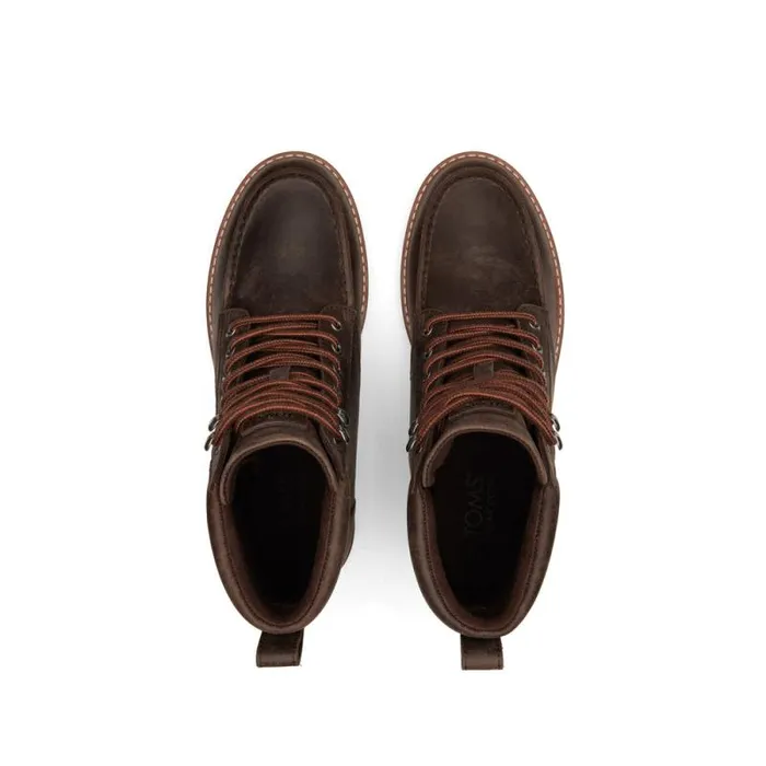 Toms Dress Casual Palomar Boot Dark Brown Water Resistant Leather 8211 Men