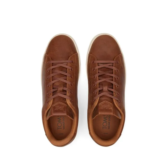 Toms Dress Casual TRVL LITE LaceUp Sneaker Tan Leather 8211 Men Toms Dress Casual TRVL LITE LaceUp Sneaker Tan Leather 8211 Men