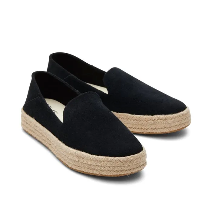 Toms Espadrilles Carolina Espadrille Suede Black 8211 Women Toms Espadrilles Carolina Espadrille Suede Black 8211 Women