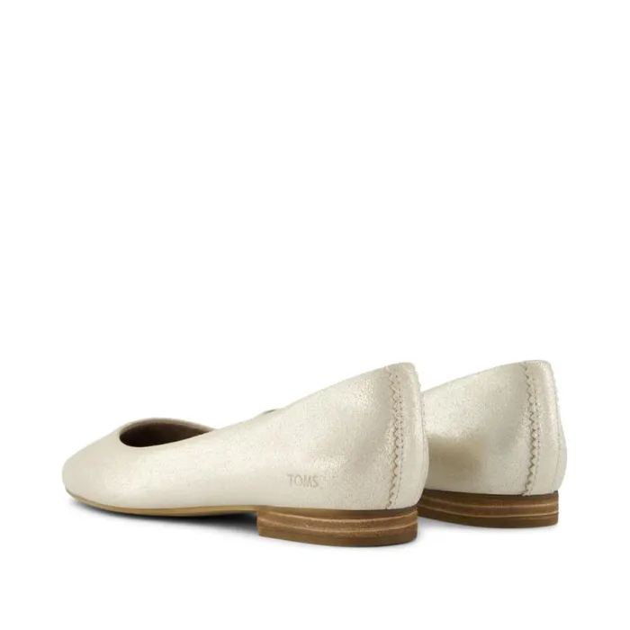 Toms Flats and Loafers Briella Flat Champagne Metallic Suede 8211 Women Toms Flats and Loafers Briella Flat Champagne Metallic Suede 8211 Women