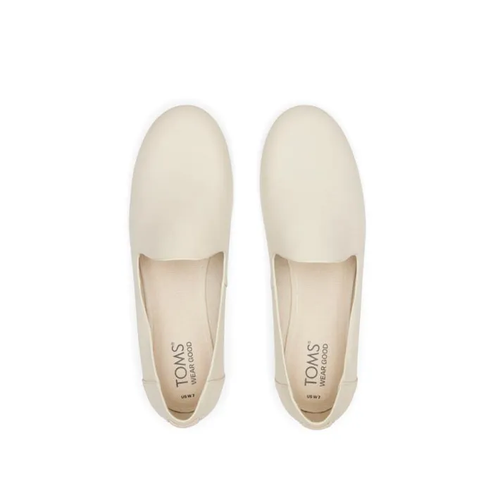 Toms Flats and Loafers Darcy Flat Cream Leather 8211 Women Toms Flats and Loafers Darcy Flat Cream Leather 8211 Women