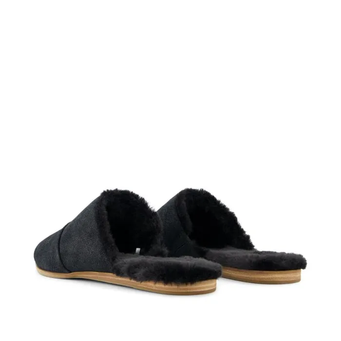Toms Flats and Loafers Jade Flat Cozy Black 8211 Women Toms Flats and Loafers Jade Flat Cozy Black 8211 Women